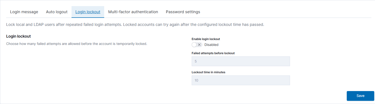 Login lockout controls, cropped to policy panel without user directory.